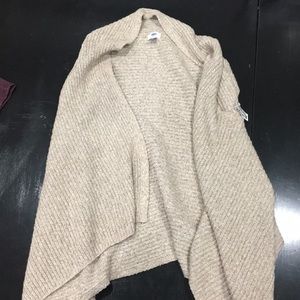 Tan sleeveless cardigan